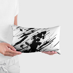 Подушка-антистресс Брызги и штрихи черной краски, цвет: 3D-принт — фото 2