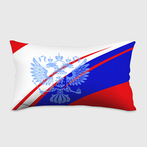 Подушка-антистресс Герб на фоне цветов флага бело-сине-красный / 3D-принт – фото 1