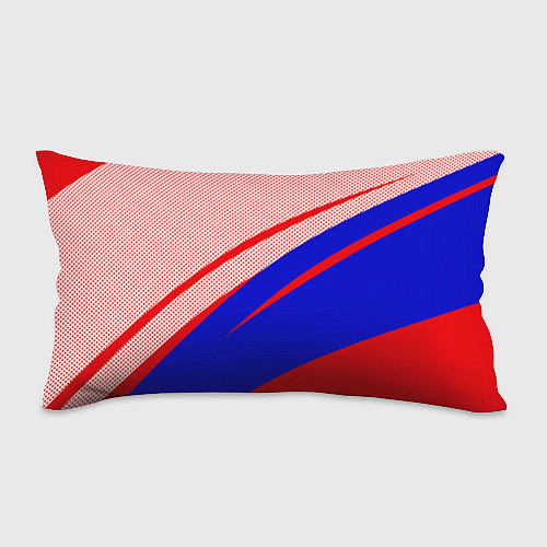 Подушка-антистресс Красно-синий текстурный с полосами / 3D-принт – фото 1