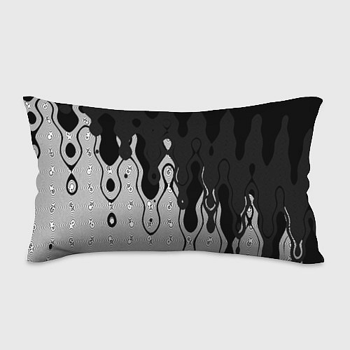 Подушка-антистресс Чёрно-белый абстракция стекающаяся / 3D-принт – фото 1