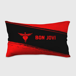 Подушка-антистресс Bon Jovi - red gradient по-горизонтали, цвет: 3D-принт