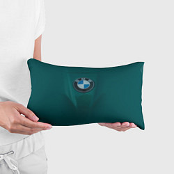 Подушка-антистресс Логотип BMW на зелёном фоне, цвет: 3D-принт — фото 2