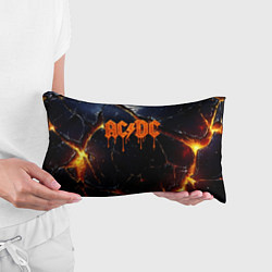 Подушка-антистресс ACDC лого из лавы на треснутой текстуре, цвет: 3D-принт — фото 2