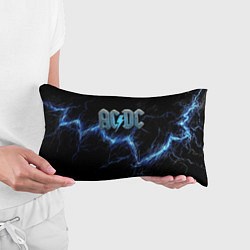 Подушка-антистресс ACDC логотип ледяной с молнией, цвет: 3D-принт — фото 2