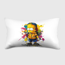 Подушка-антистресс Рисунок красками Барт Симпсон, цвет: 3D-принт
