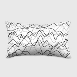 Подушка-антистресс Белый с серыми волнистыми полосами, цвет: 3D-принт