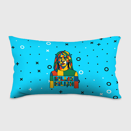 Подушка-антистресс Билли Айлиш из разноцветной мозаики / 3D-принт – фото 1