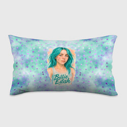 Подушка-антистресс Билли Айлиш бирюзовые волосы, цвет: 3D-принт