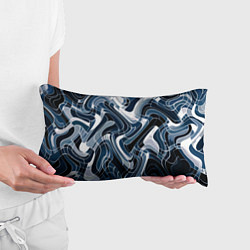 Подушка-антистресс Тёмно-синий искажённая абстракция, цвет: 3D-принт — фото 2