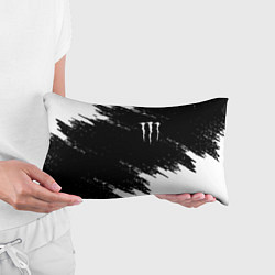 Подушка-антистресс Monster energy краски штрихи белые, цвет: 3D-принт — фото 2