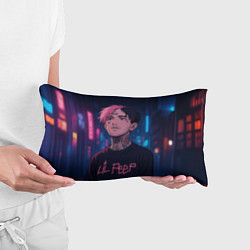Подушка-антистресс LiL Peep - Неоновый аниме арт, цвет: 3D-принт — фото 2
