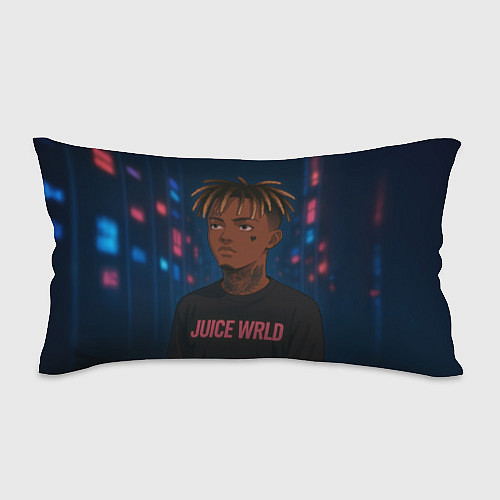 Подушка-антистресс Juice WRLD - Неоновый аниме арт / 3D-принт – фото 1