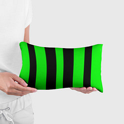 Подушка-антистресс Color green black lines, цвет: 3D-принт — фото 2