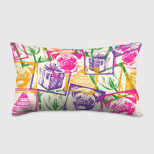 Подушка-антистресс Мопс и праздник / 3D-принт – фото 1