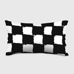 Подушка-антистресс Черные квадраты в виде шахматной доски