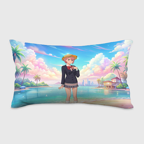 Подушка-антистресс Дандадан Сиратори Айра на берегу моря / 3D-принт – фото 1