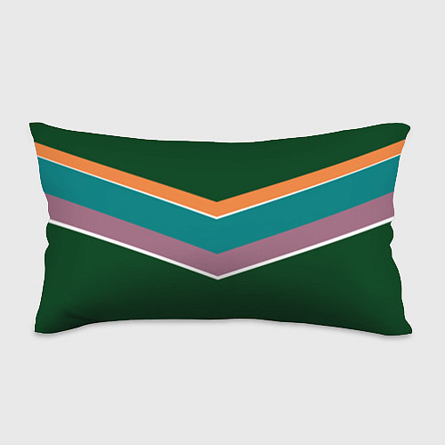 Подушка-антистресс Тёмный зелёный с полосами / 3D-принт – фото 1