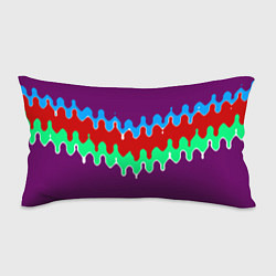 Подушка-антистресс Фиолетовый с искажёнными абстрактными полосами, цвет: 3D-принт