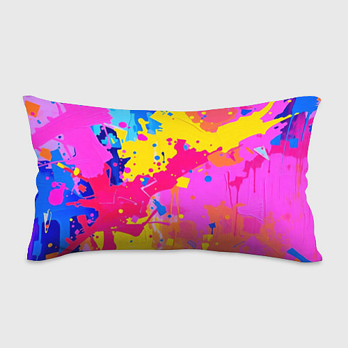 Подушка-антистресс Яркие пятна акриловой краски на стене / 3D-принт – фото 1