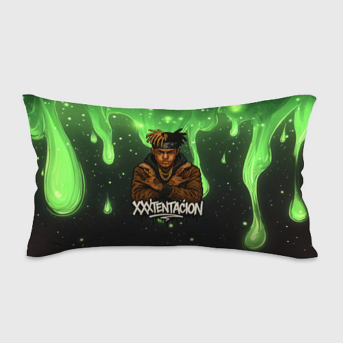 Подушка-антистресс XXXTentacion на фоне зеленой краски / 3D-принт – фото 1