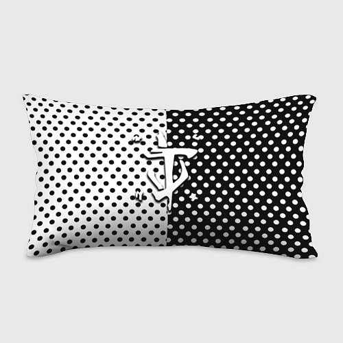 Подушка-антистресс Doom точки черно белые / 3D-принт – фото 1