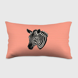 Подушка-антистресс Зебра на оранжевых полосах, цвет: 3D-принт