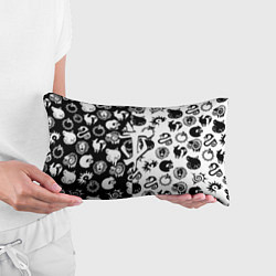 Подушка-антистресс Doom anime black pattern, цвет: 3D-принт — фото 2