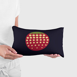 Подушка-антистресс Big strawberry russian black, цвет: 3D-принт — фото 2