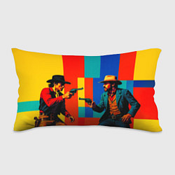 Подушка-антистресс Перестрелка ковбоев поп-арт, цвет: 3D-принт