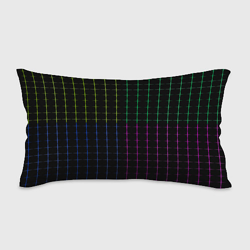 Подушка-антистресс Color black multicolored stripes / 3D-принт – фото 1