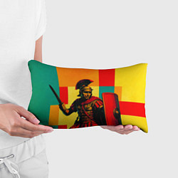 Подушка-антистресс Римский легионер поп-арт, цвет: 3D-принт — фото 2