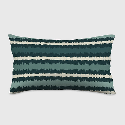 Подушка-антистресс Полосы зигзагообразные зеленые / 3D-принт – фото 1