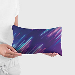 Подушка-антистресс Абстракция бело синие красные полосы, цвет: 3D-принт — фото 2