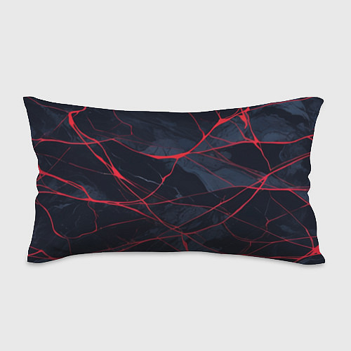 Подушка-антистресс Мраморные узоры из переплетений красных линий / 3D-принт – фото 1
