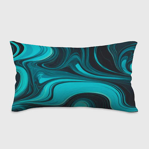 Подушка-антистресс Мраморный малахитовый узор из изумрудных разводов / 3D-принт – фото 1