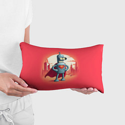 Подушка-антистресс Робот-сгибальщик Бендер супермен - коллаба, цвет: 3D-принт — фото 2