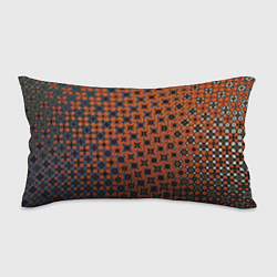 Подушка-антистресс Узорчатый градиент рыже-синий, цвет: 3D-принт