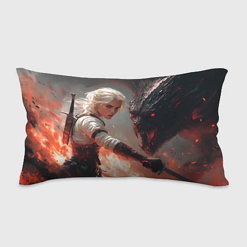 Подушка-антистресс Цири сражается с монстром / 3D-принт – фото 1