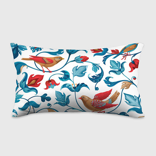Подушка-антистресс Цветы и птицы - паттерн / 3D-принт – фото 1