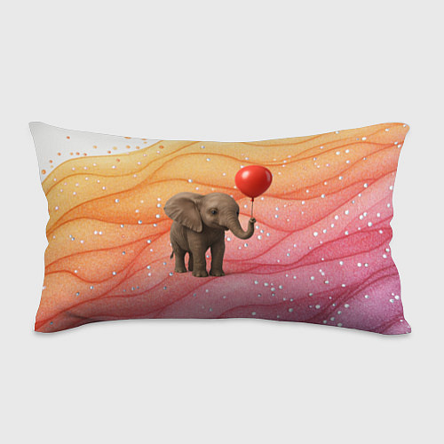 Подушка-антистресс Слоненок с красным воздушным шариком / 3D-принт – фото 1