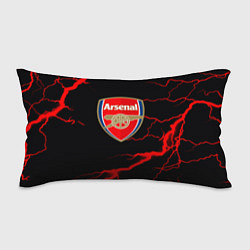 Подушка-антистресс Arsenal красные молнии, цвет: 3D-принт