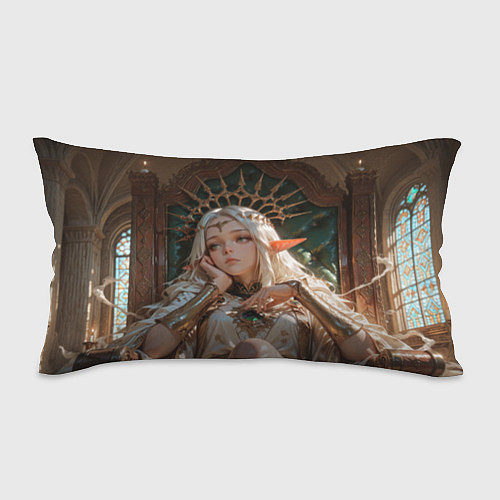 Подушка-антистресс Беловолосая королева эльфов на троне / 3D-принт – фото 1