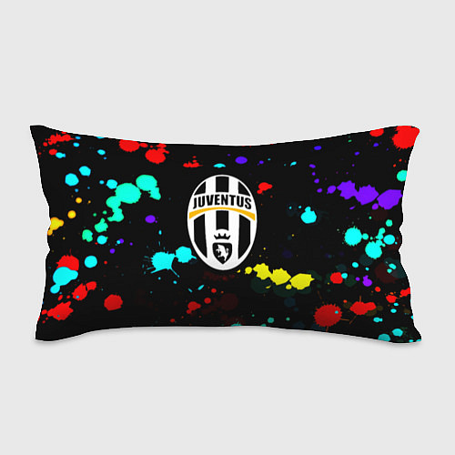 Подушка-антистресс Ювентус брызги красок неон / 3D-принт – фото 1