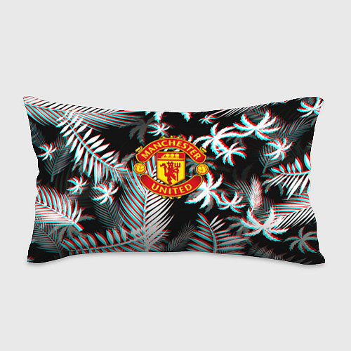 Подушка-антистресс Манчестер Юнайтед тропики глитч / 3D-принт – фото 1