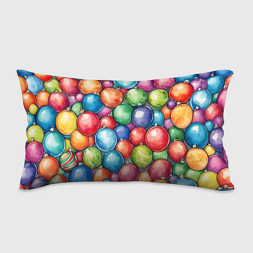 Подушка-антистресс Россыпь новогодних шаров / 3D-принт – фото 1