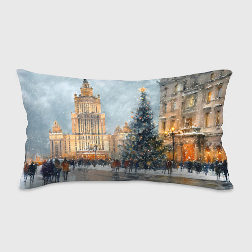 Подушка-антистресс Новогодняя Москва / 3D-принт – фото 1