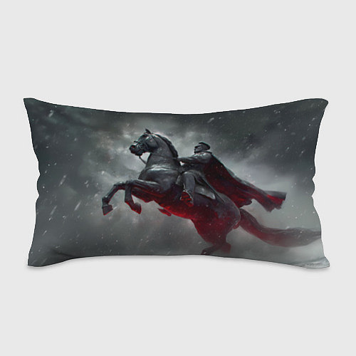 Подушка-антистресс Всадник в плаще на коне / 3D-принт – фото 1