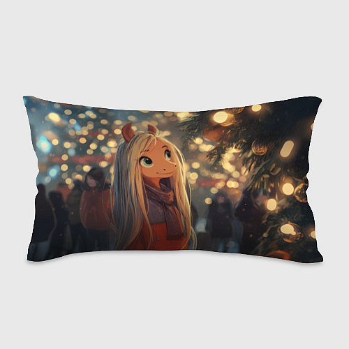 Подушка-антистресс Новогодняя лошадка / 3D-принт – фото 1