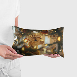 Подушка-антистресс Лошадка любуется елочным шаром, цвет: 3D-принт — фото 2