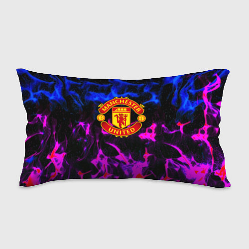 Подушка-антистресс Манчестер Юнайтед огонь неон / 3D-принт – фото 1